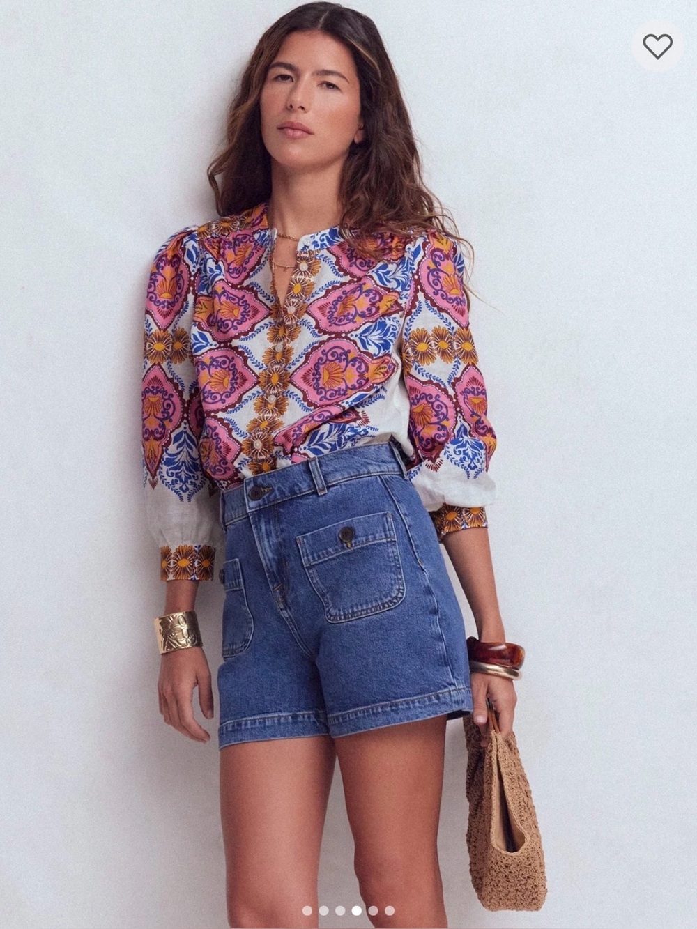 NWT Boden Alicia Linen Top in Ornamental Garden Placement Size 10 - Picture 5 of 8